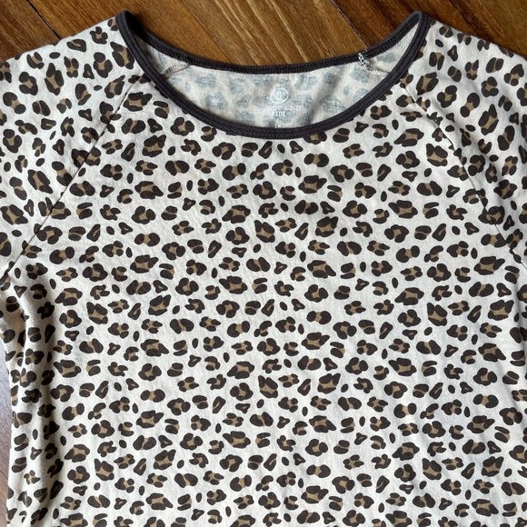Lands' End Sz 14 Long Sleeve Knit Leopard Spot Print Dress - Picture 3 of 5